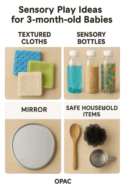 B. Sensory & Tactile Exploration for Fun and Developmental Activities for Your 3-Month-Old Infant