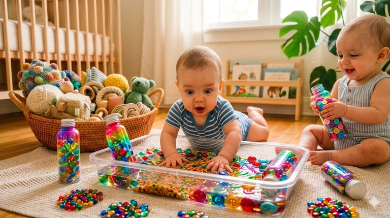 5. Light and Shadow Play for Indoor Sensory Activities for Infants During Rainy Days