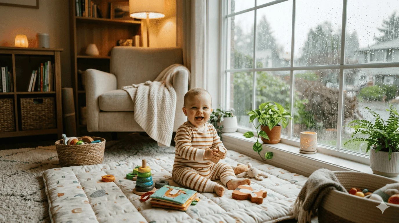 Featured image for Indoor Sensory Activities for Infants During Rainy Days