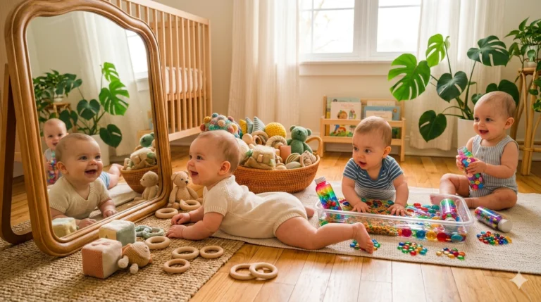 6. Baby Massage with Different Textures for Indoor Sensory Activities for Infants During Rainy Days